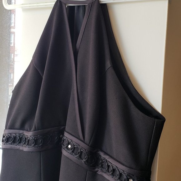 Long, Halter Black Cocktail Dress - Picture 15 of 15